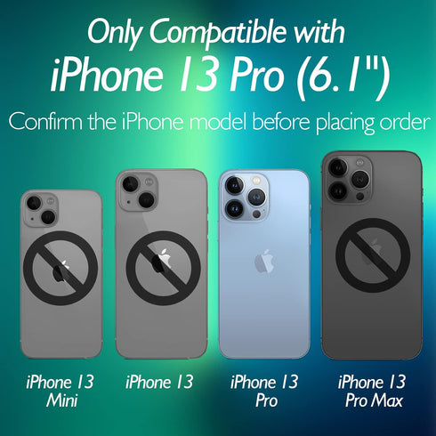 for iPhone 13 Pro Front and Back Screen Protector, iPhone 13 Pro Glass Protector Front and Rear Tempered Glass for 13 Pro (6.1 inch)