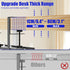 REFLYING Under Desk Cable Management Tray, Black Metal Long Arms, No Drill Mesh Desk Cable Tray for Office Organization