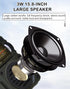 HanRongDa Shortwave Radio, Bluetooth Speaker with MicroSD, FM MW WB SW Receiver, NOAA Alerts, Rechargeable Retro Analog