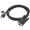 FEMORO 6 Feet HDMI to VGA Cable, Male to Male Braided Cord, 1080P@60Hz for Monitor, Computer, Laptop, Projector, HDTV