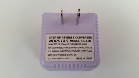 Norstar 50 Watt Step Up Reverse Compact Voltage Converter for International Travel