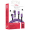 90 USB-C to Lightning Cable 2-Pack: 10ft & 6ft Fast Charging iPhone Charger - Right Angle Cord (Cosmos Purple)