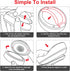 Beats Studio 3.0/2.0 Replacement Ear Pads Cushions, Soft Leather & High-Density Memory Foam for Noise Cancelling