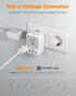 TESSAN 2 Pack 4 3 European Plug Adapter USB C, US to Europe Adapter Outlets USB Charger, Type C International Power