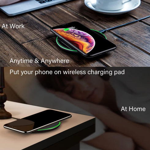 Wireless Charger for Samsung Galaxy S24 Ultra S23 S22 S21 FE, iPhone 15 Pro Max 14 Plus 13 Mini Fast Charging Pad