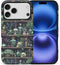 Akinmi Case for iPhone 17 Pro,Skeleton Bookshelf Flowers Exquisitely Pattern Double Protective Phone