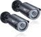 BNT Dummy Fake Security Camera with Red LED Light for Home and Business Security, Indoor/Outdoor (2 Pack, Black)