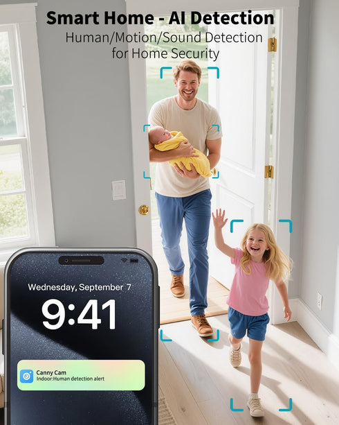 VIMTAG 4MP 5G 360 2-Way 24/7 2Pack Indoor Camera, Dog Camera with Speaker Pan View, Cameras for Home Security Pet Baby