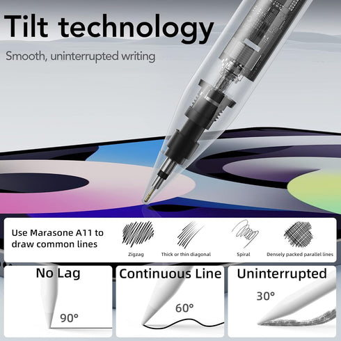Stylus Pen for iPad, Compatible with Apple Pencil 2nd/1st Gen, Magnetic Pen with Tilt Sensitivity