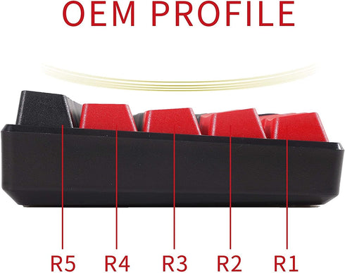 PBT Keycaps 60 Percent, 61 Keycaps OEM Profile Custom Keycaps with Key Puller for Cherry MX Switches