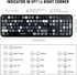FOPETT Wireless Keyboard and Mouse Combo - 104 Keys Full-Sized 2.4 GHz Round Keycap Colorful Keyboards, USB Receiver