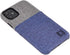Dockem Wallet Case for iPhone 11, Built-in Metal Plate for Magnetic Mounting & 2 Card Holders (Blue & Grey)