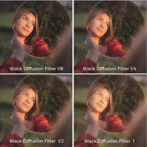 K&F Concept 62mm Black Diffusion Mist 1/4 Filter Kit - Cinematic Effect Filter for Video, Vlog, Portrait Photography