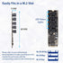IO CREST Internal 5 Port Non-RAID SATA III 6GB/s M.2 B+M Key Adapter Card for Desktop PC