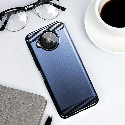 Osophter Nokia 8.3 5G Case, Shock-Absorption Flexible TPU Rubber Protective Cover, Navy Blue