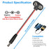 California JOS 2 Pack 9V 9 2.1mm 5.5mm Battery Clip V Battery Connector with X Male DC Plug for Arduino Electronics