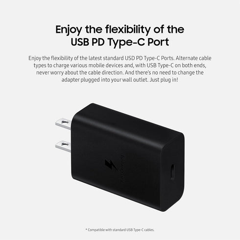 Samsung 15W Fast Wall Charger with USB-C Cable - Black
