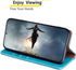 SUANPOT Leather Wallet Case for Samsung Galaxy A71 5G, RFID Credit Card Holder, Shockproof Flip Folio Cover, Blue Green