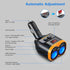 PD20W USB-C QC3.0 Fast Charger Car Adapter 120W 2-Socket 12/24V with Dual USB-A, LED Voltmeter, Replaceable Fuse
