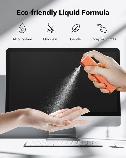 3PCS Screen Cleaner Spray Wipe, 3-in-1 Spray Microfiber Cloth for Phone/Computer/Laptop/Tablet/Monitor/Car Screen