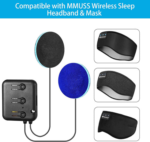 Bluetooth-Module V5.2 Replacement Speakers with Ultra Thin Stereo,Pillow Speaker with Mic, DIY Headset, for Sleep Headphones, Beanie,Headband Side Sleepers Running Yoga Meditation