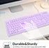 Rii RK907 10/8 7 Ultra-Slim Compact USB Wired Keyboard for Mac and PC,Windows / / Vista/XP(Purple)