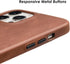 Wilken Leather Wrapped Case for iPhone 12 Pro Max | Brown | Compatible with MagSafe & Wireless Charging | Top Grain