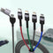 6 in 1 Multi Universal 1.8M/6Ft Phone Charging Cable, USB A/Type C to Lightning*2+Type C+Micro USB for Android/iPhone
