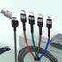 6 in 1 Multi Universal 1.8M/6Ft Phone Charging Cable, USB A/Type C to Lightning*2+Type C+Micro USB for Android/iPhone