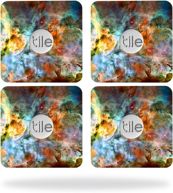 MightySkins Skin Compatible with Tile Slim Key Finder (4 Pack) Wrap Cover Sticker Skins Space Cloud