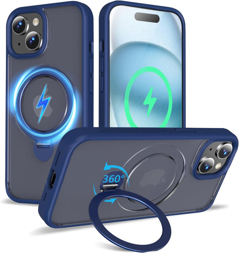 TaeliorTech Upgraded 360 Rotatable Magnetic Ring Stand for iPhone 15 Case 6.1'',Compatible with