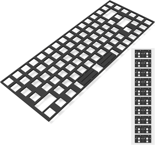 Poron Keyboard PCB Foam 84 Layout, Poron Switch Pads 120Pcs and Keyboard Sound Dampeners for Custom Keyboard
