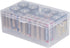 Dial Industries B331FN Battery Organizer Case 12 AAA, 12 AA, 6 C, 4 D Clear
