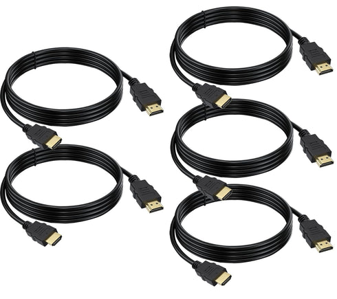 Vorothin HDMI Cable 6 FT 5-Pack, 4K HDMI TV Cable 6FT, Shielded HDMI