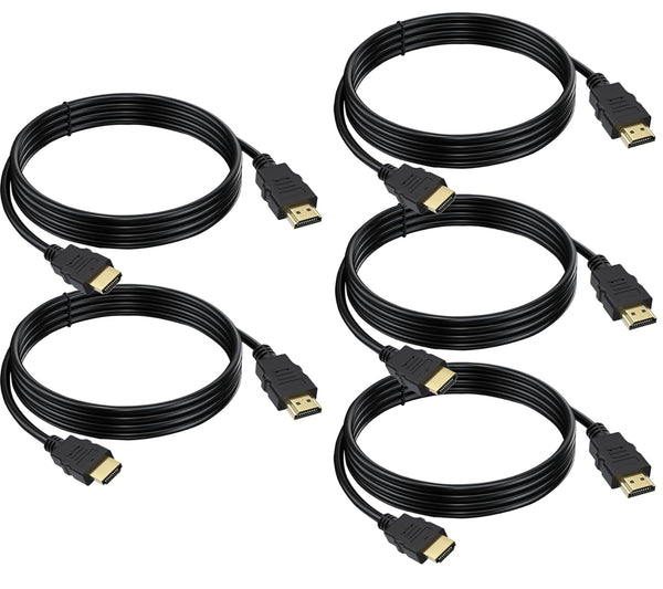 Vorothin HDMI Cable 6 FT 5-Pack, 4K HDMI TV Cable 6FT, Shielded HDMI