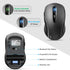 TECKNET Wireless Bluetooth Mouse for MacBook, 2400DPI 2-in-1 Mouse for Laptop (BT 5.0/3.0+2.4G USB), Black