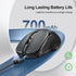 TECKNET Wireless Mouse (BT5.0/3.0 & 2.4G) Rechargeable 4800 DPI Silent Mouse, 8 Buttons, USB A Wide Compatibility - Grey