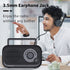 AM FM Radio with Best Reception, Portable Bluetooth Speaker Radio, Battery Operated or AC Power, Black