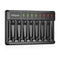 HiQuick 8 Bay AA AAA Battery Charger, High Speed Charging Battery Charger for