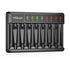 HiQuick 8 Bay AA AAA Battery Charger, High Speed Charging Battery Charger for