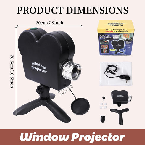 Halloween Window Projector, Outdoor Halloween Projectors, LED Holographic Projection Lamp, 6 Halloween Movies, 6