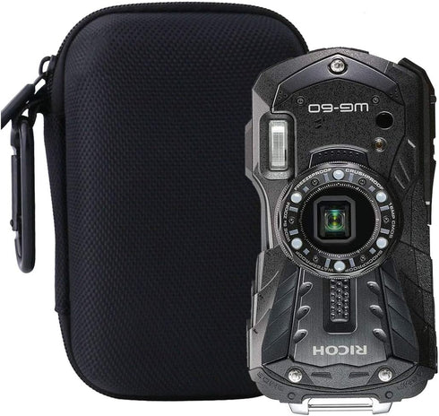 WERJIA Hard Carrying Case for Ricoh WG-90/WG-80/WG-70/WG-60/WG-50/WG-6 Digital Camera Case (Storage Case, Black)