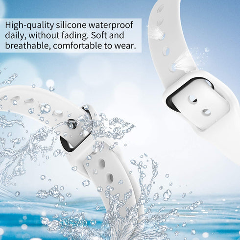 Watbro Compatible with Samsung Galaxy Fit SM-R370 Bands, Adjustable Soft Silicone Replacement Straps for Smartwatch