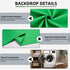 CIPAZEE Backdrop,5x7FT Green Screen Green Photo Backdrop for Photography Chromakey Virtual GreenScreen Background