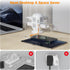 Tower Surge Protector Power Strip, 15 ft Long Flat Extension Cord with 8 AC Outlets and 4 USB Ports