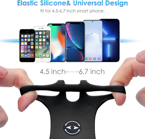 Backpack Phone Holder, 2 in 1 Phone Holder for Backpack Strap Backpack Strap Clip for Phone 360° Rotatable & Detachable Belt Phone Holder for 4.5-7'' iPhone Huawei for Camping Hiking