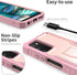 ExoGuard Rubber Shockproof Case for Samsung Galaxy A03S 5G, with Screen Protector and Built-in Kickstand (Pink)