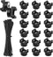 WGYKLRL 20Pcs Magnetic Zip Tie Mount and 100 Nylon Cable Ties, Magnetic Cable