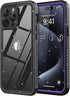 iPhone 15 Pro Max Case Waterproof, Built-in Screen Protection, IP68 Underwater, Military Dropproof, Purple