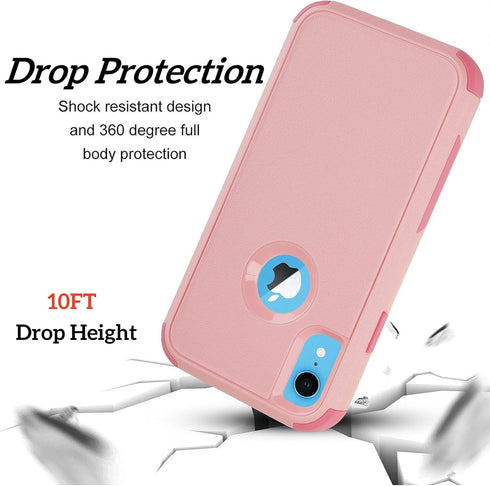 Co-Goldguard for iPhone XR Case, Shockproof Dropproof Heavy Duty Protection Cover, 3 in 1 Non-Slip Scratch-Resistant